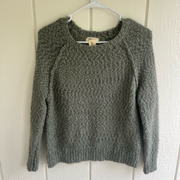 lola Sweaters - Lola Gray Crew Neck Sweater with Cozy Textured Knit